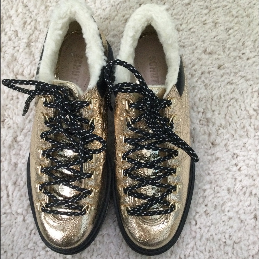 Schultz Lucille Faux Fur Lined Boot Gold
